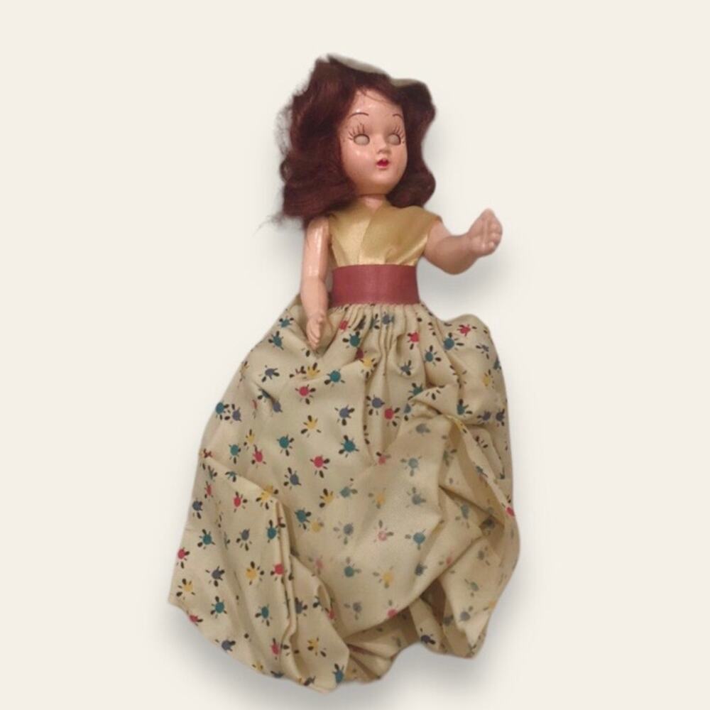 Vintage Eyes Open & Shut Girl Doll with Brown Hair